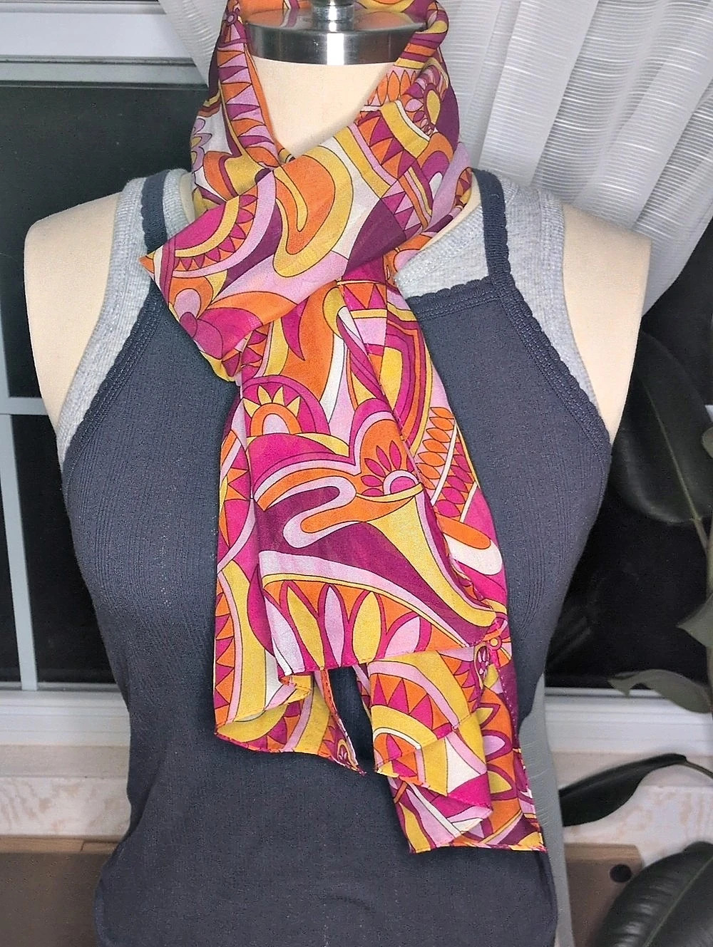Cejon accessories inc. Geometric Scarf in Purple & Pink